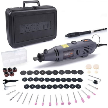 63 Accessories Carrying Case Rotary Tool Kit 1.8 Amp Multi-Functional for Around-The-House and Crafting Projects 3 Attachments Variable Speed with Upgraded Flex Shaft RTD36AC TACKLIFE 